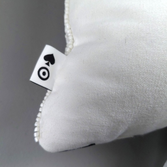 Kate Spade New York x Target 12x12 Square Beaded B&W Polka Dot Throw Pillow Toss - Picture 3 of 6